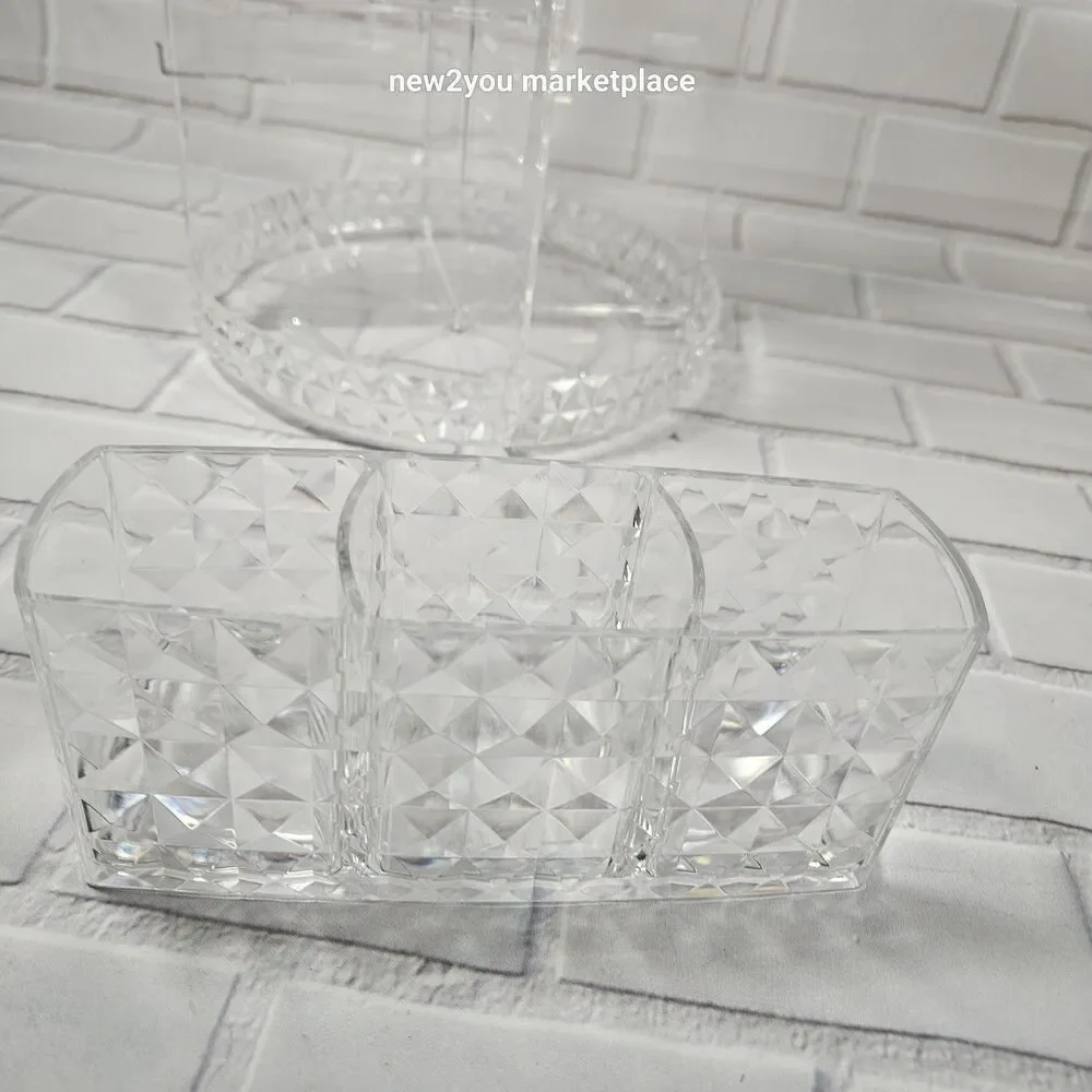 Cosmetic storage organizer 360 Rotating acrylic stand Multifunction makeup stand